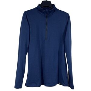 GORUCK Tough 1/2 Zip Womens S Navy Blue Mock Neck Pullover Base Layer USA